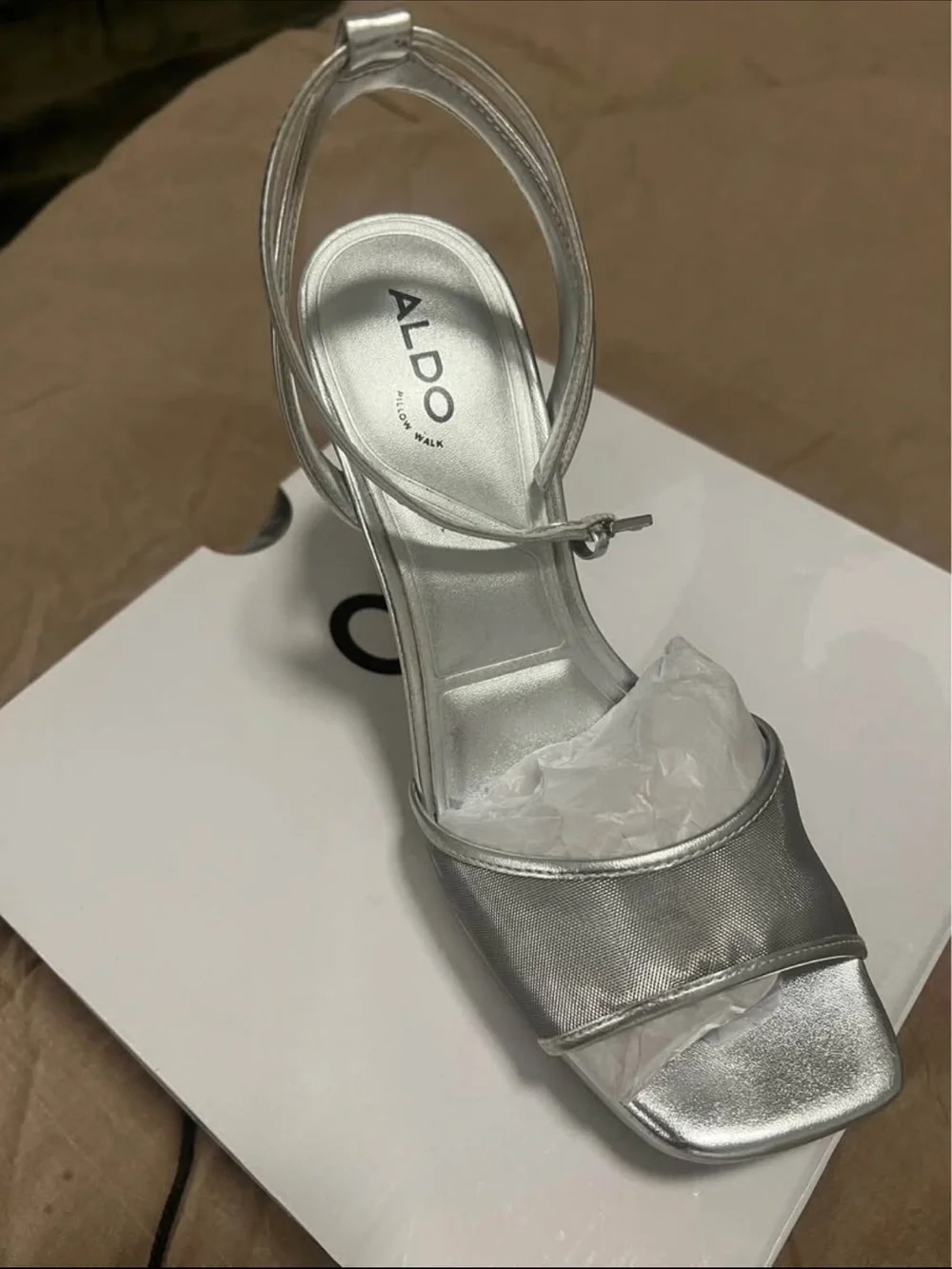 ALDO Silver Platform Heel🩶